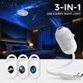 Dual-mode USB night light with 3 projection discs
