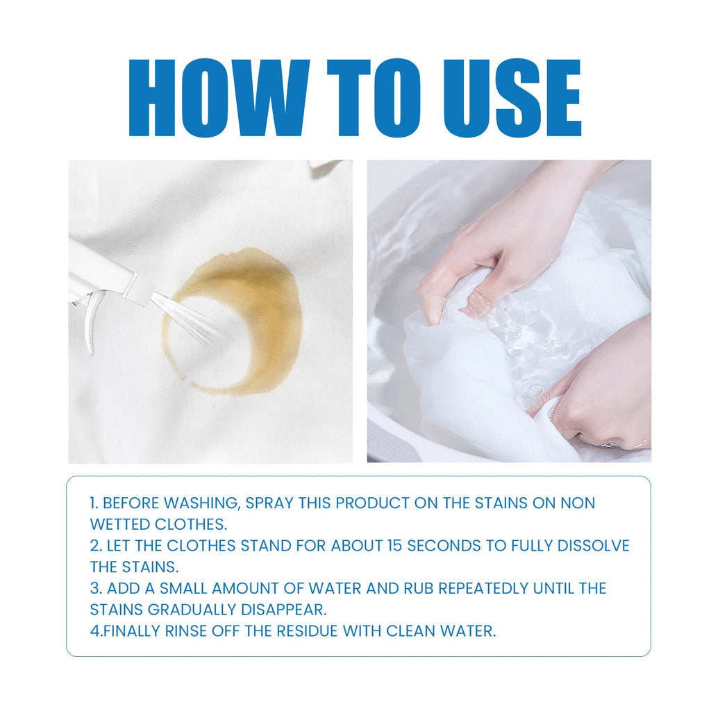 Illustrated spray treatment and rinse instructions