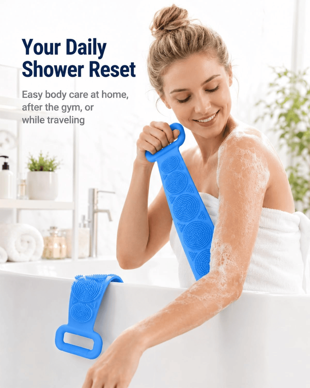 Silicone Double-Handle Body Scrubber