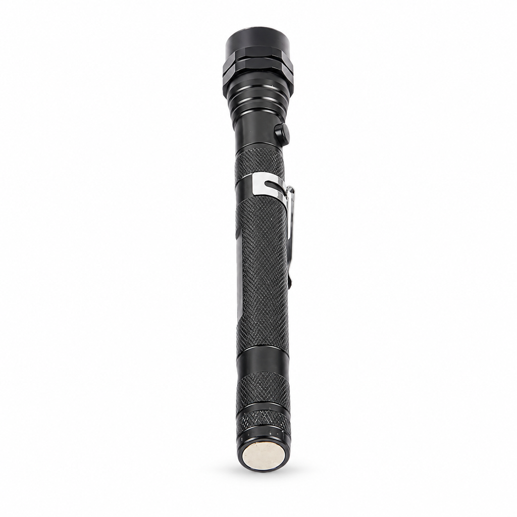 Black magnetic flexible neck LED work flashlight