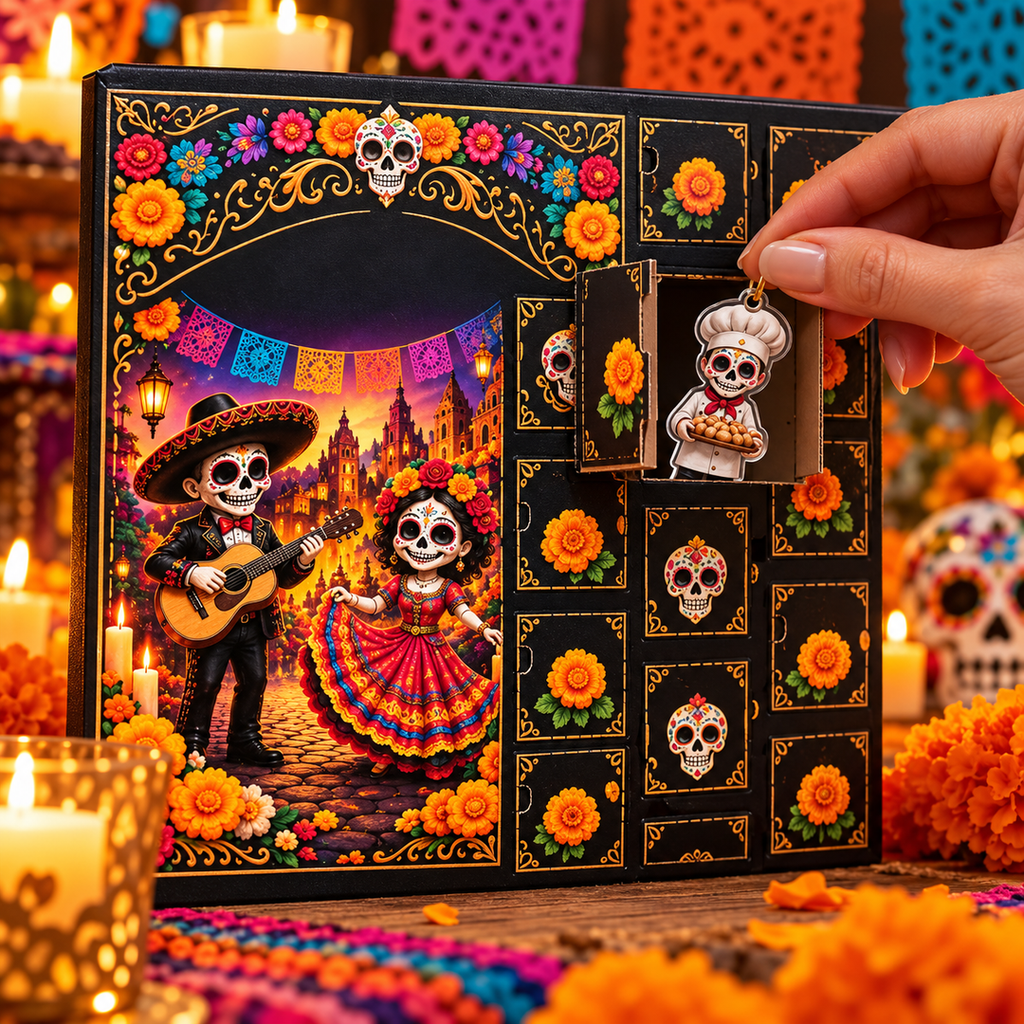 2026 Day of the Dead Professions 24-Day Advent Calendar with Acrylic Ornaments