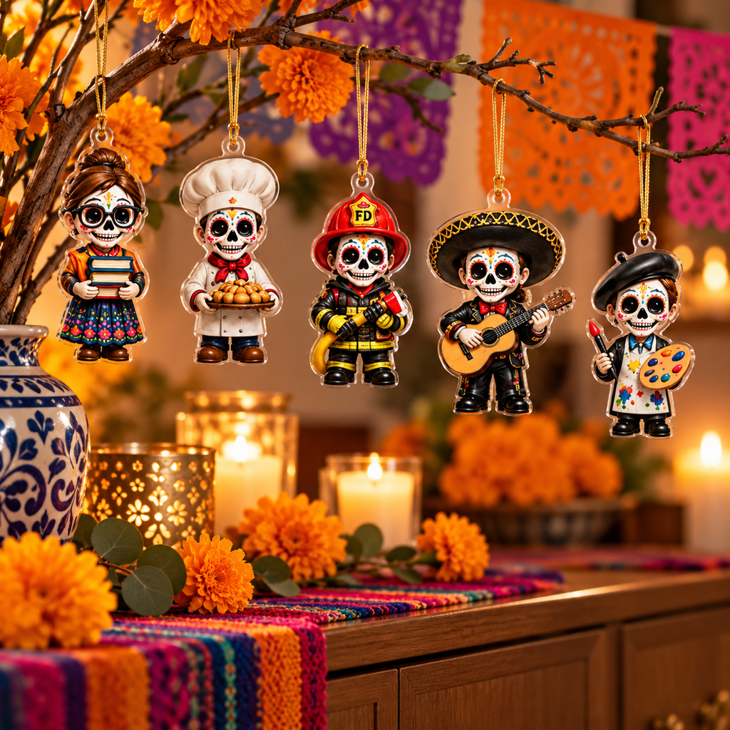 2026 Day of the Dead Professions 24-Day Advent Calendar with Acrylic Ornaments