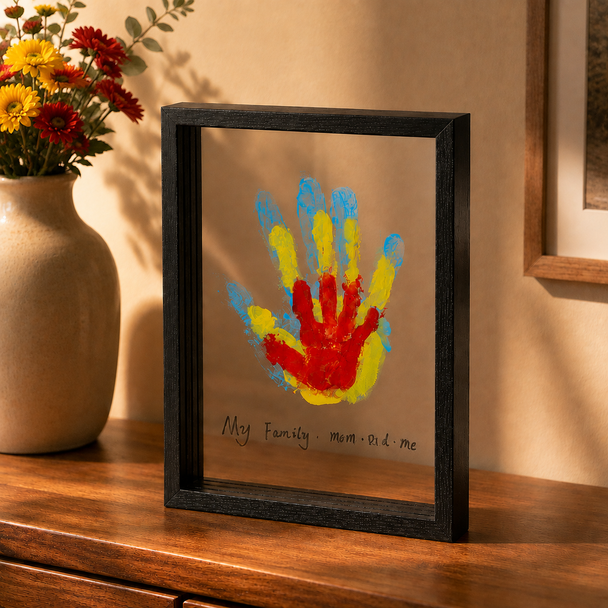 DIY Family Handprint Keepsake Frame