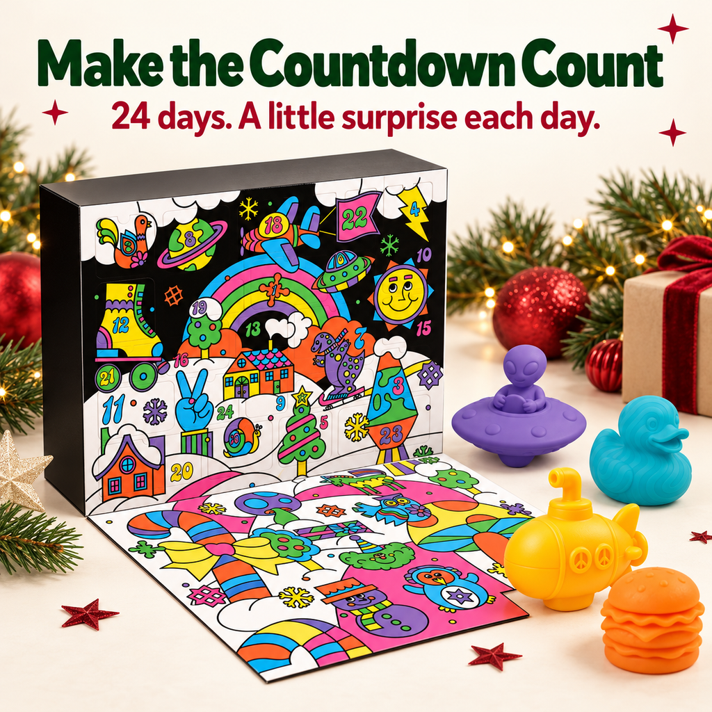 24 Days Christmas Advent Calendar Squeeze Toys Gift Box
