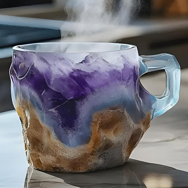 Purple Ore crystal geode texture coffee mug