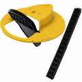Yellow flip lid mouse trap and ramp without bucket