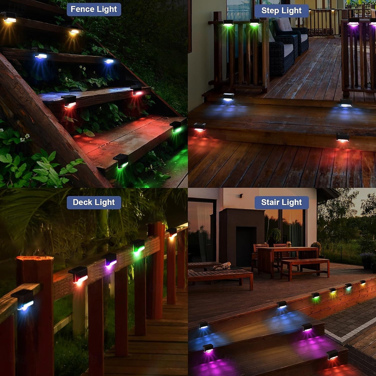 Outdoor Solar Deck Lights for Steps and Fences Waterproof LED Lights