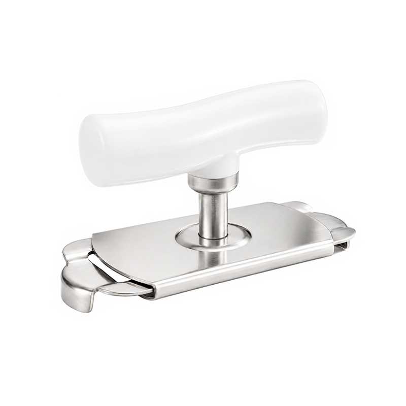 White adjustable stainless steel jar opener