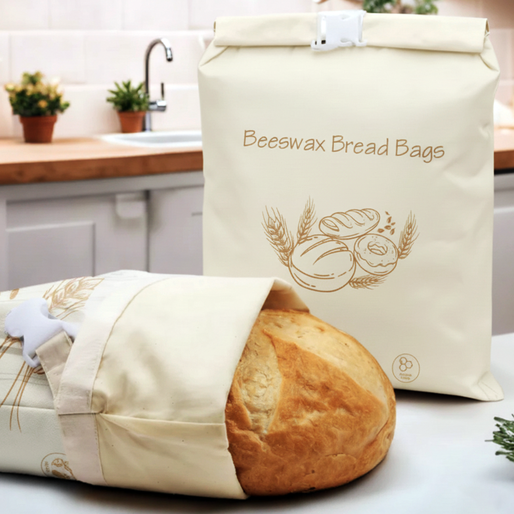 Reusable Beeswax Cotton Bread Bag