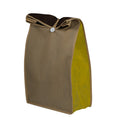 Yellow vegetable storage bag on a white background