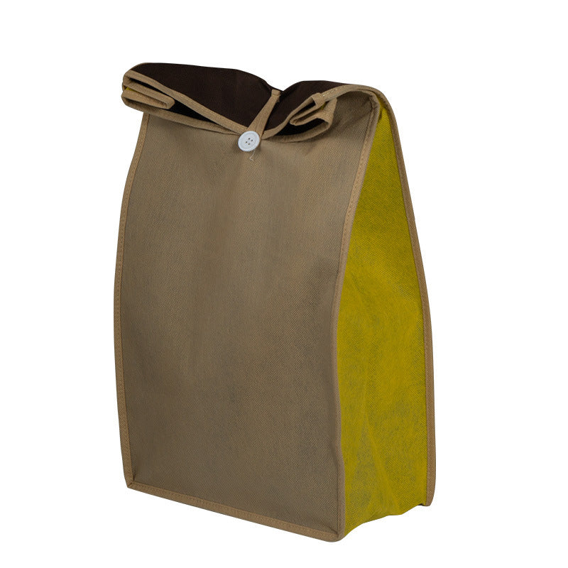 Yellow vegetable storage bag on a white background