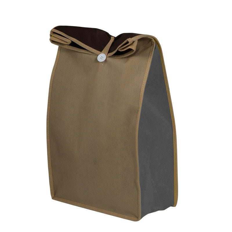 Gray vegetable storage bag on a white background