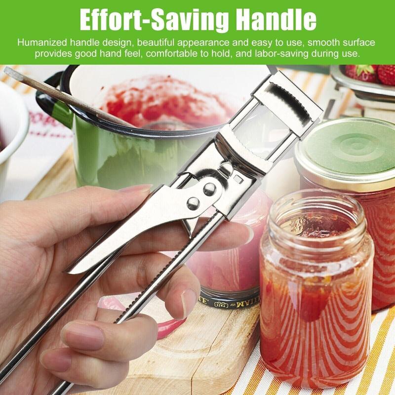 Holding the opener beside a jar