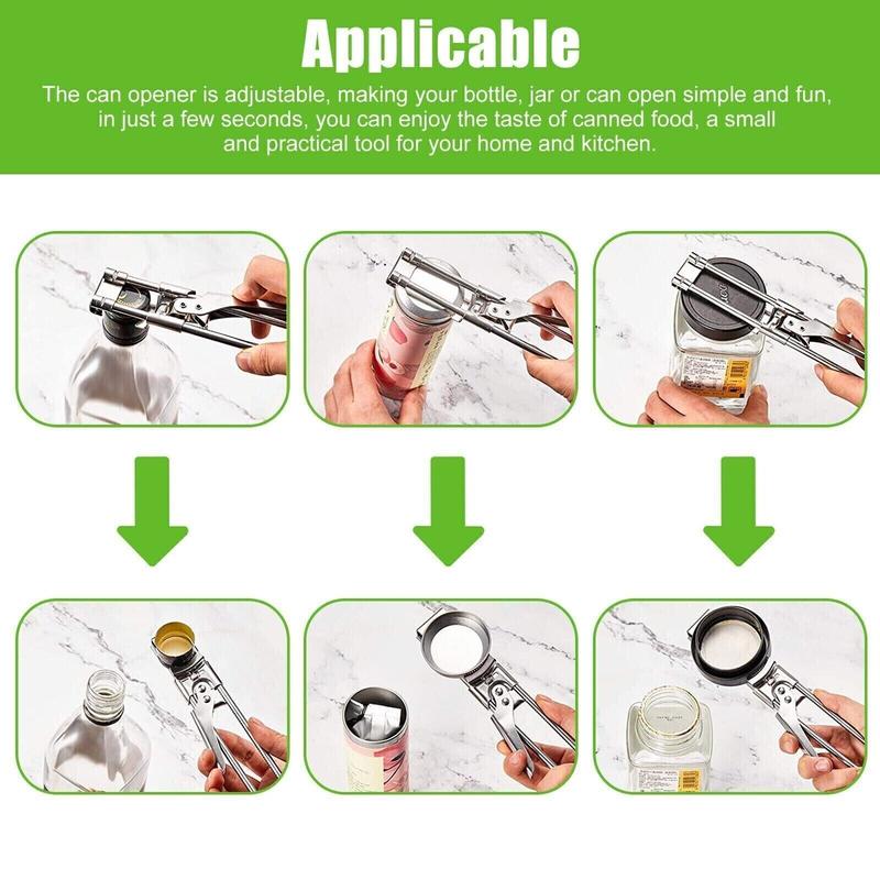 Examples of the opener on different lid styles