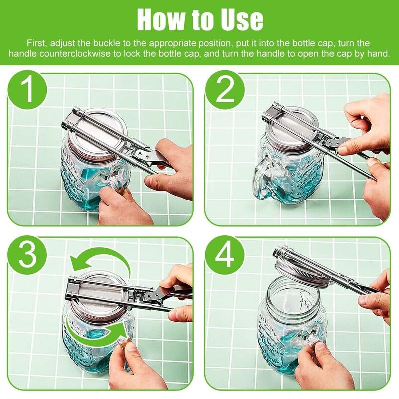 Four-step jar-opening guide