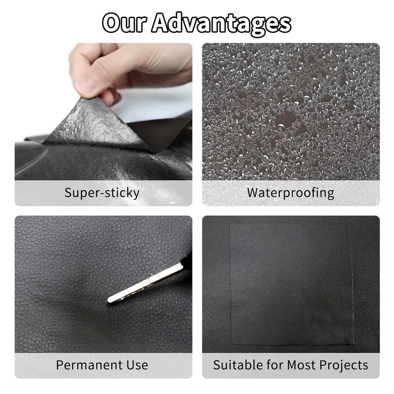 Repair patch backing and surface detail collage