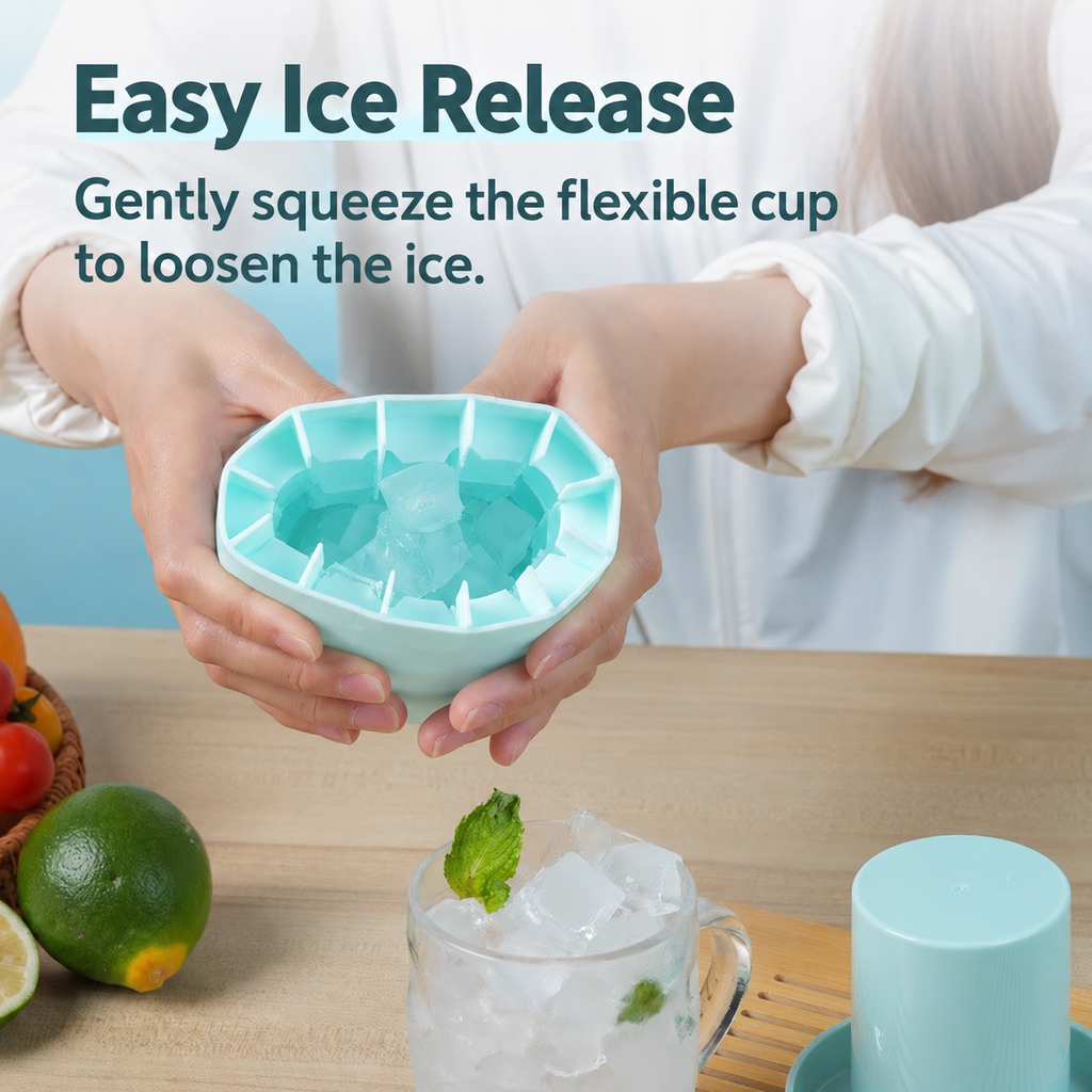 Silicone Ice Cube Maker Cup Mold