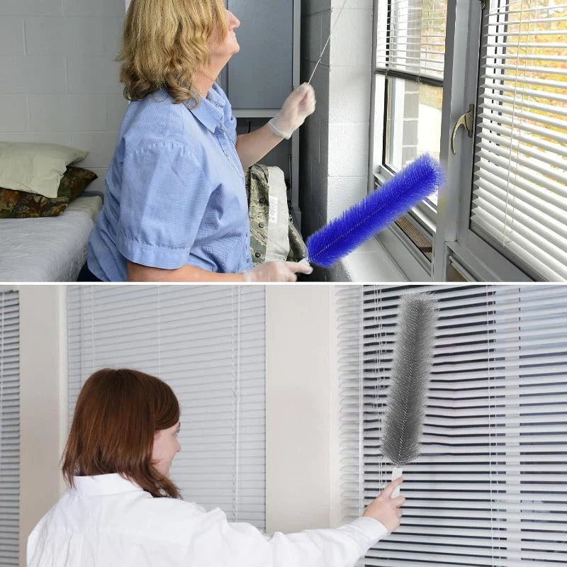 Flexible brushes used on blinds and vent openings