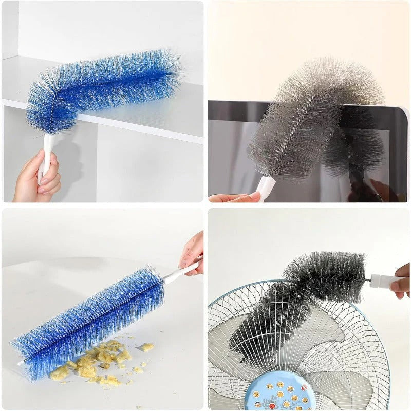 Flexible brush for narrow household spaces