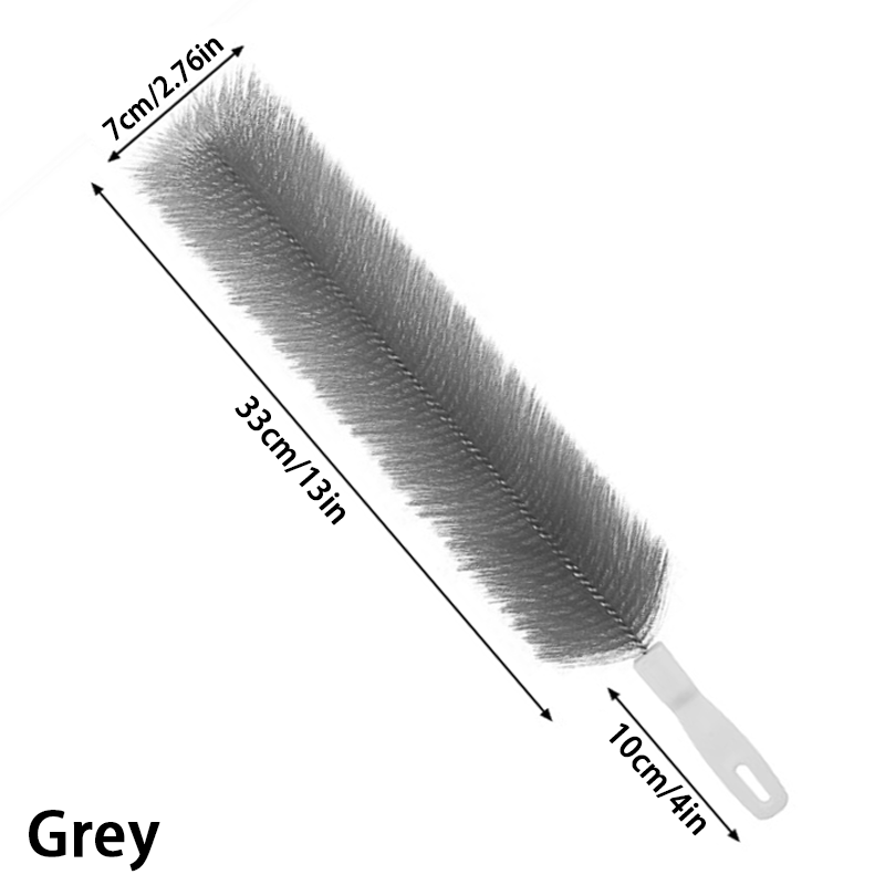Gray flexible fan crevice cleaning brush