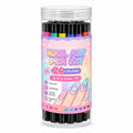 Twelve dual-ended nail art pens in a storage tube