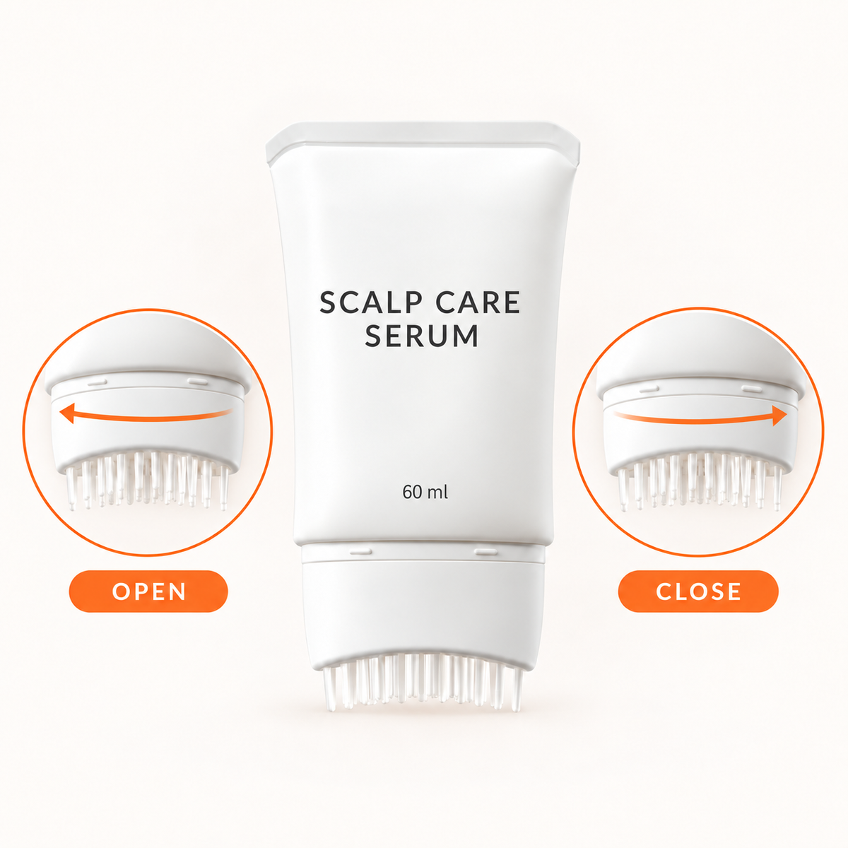 Twist control on the brush applicator