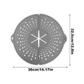 Gray silicone splatter guard top view