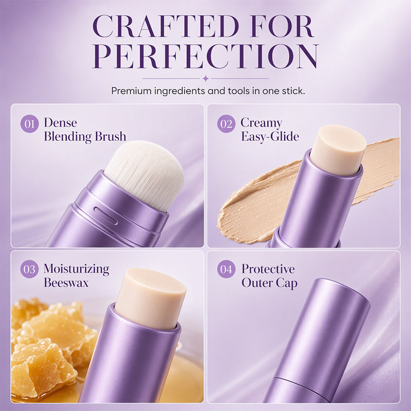 Foundation stick and brush details