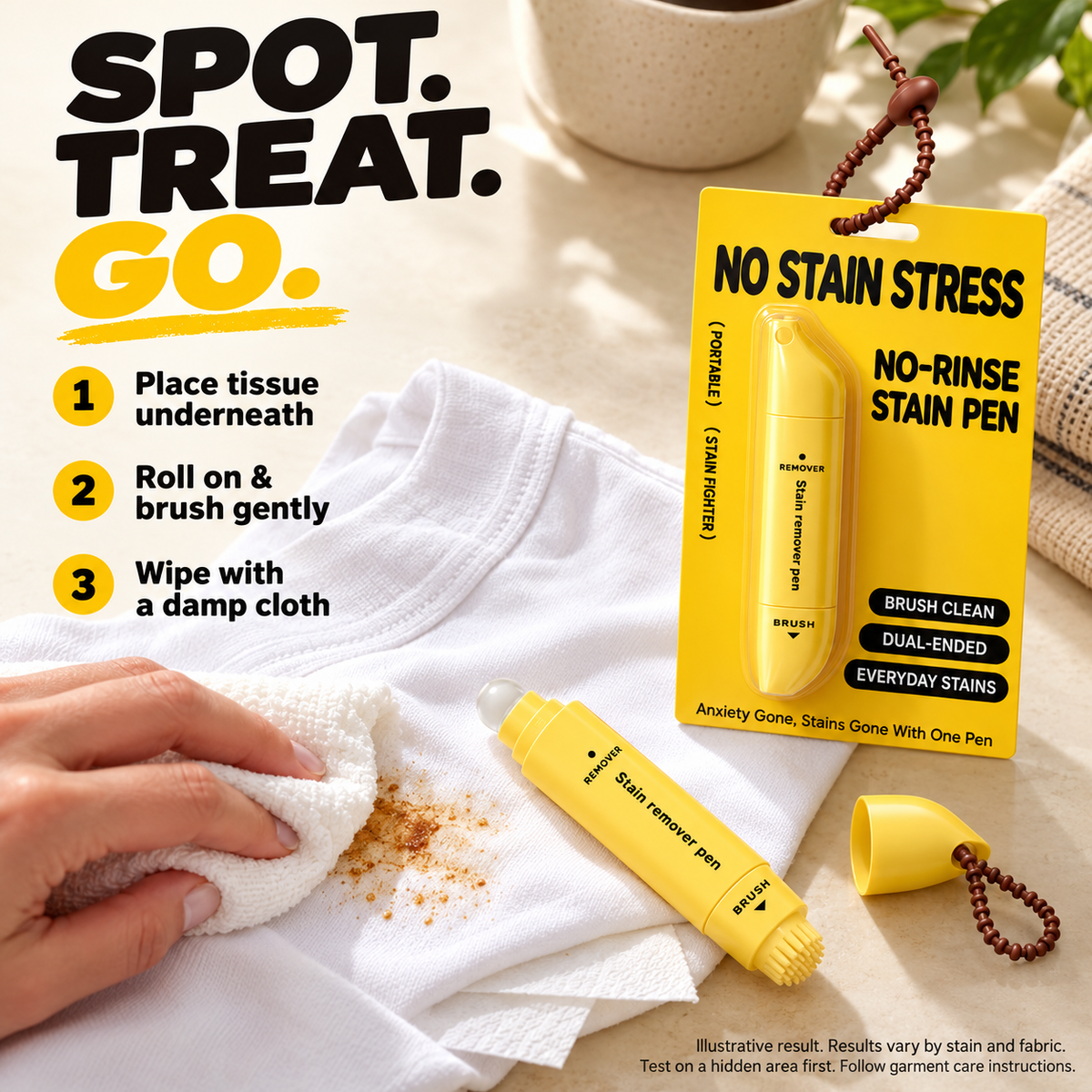 Portable No-Rinse Stain Remover Pen