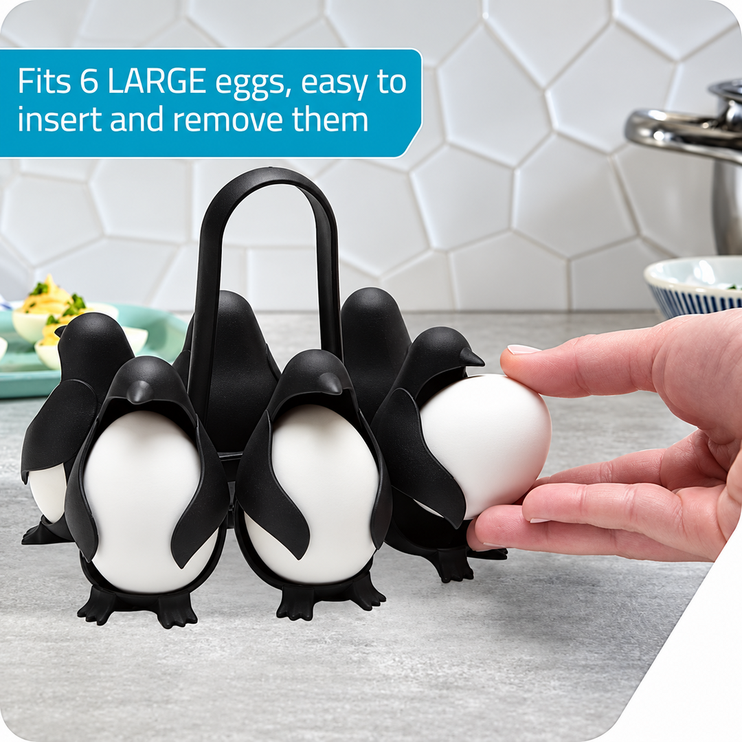 Penguin Egg Holder and Cooker for Boiling and Storage