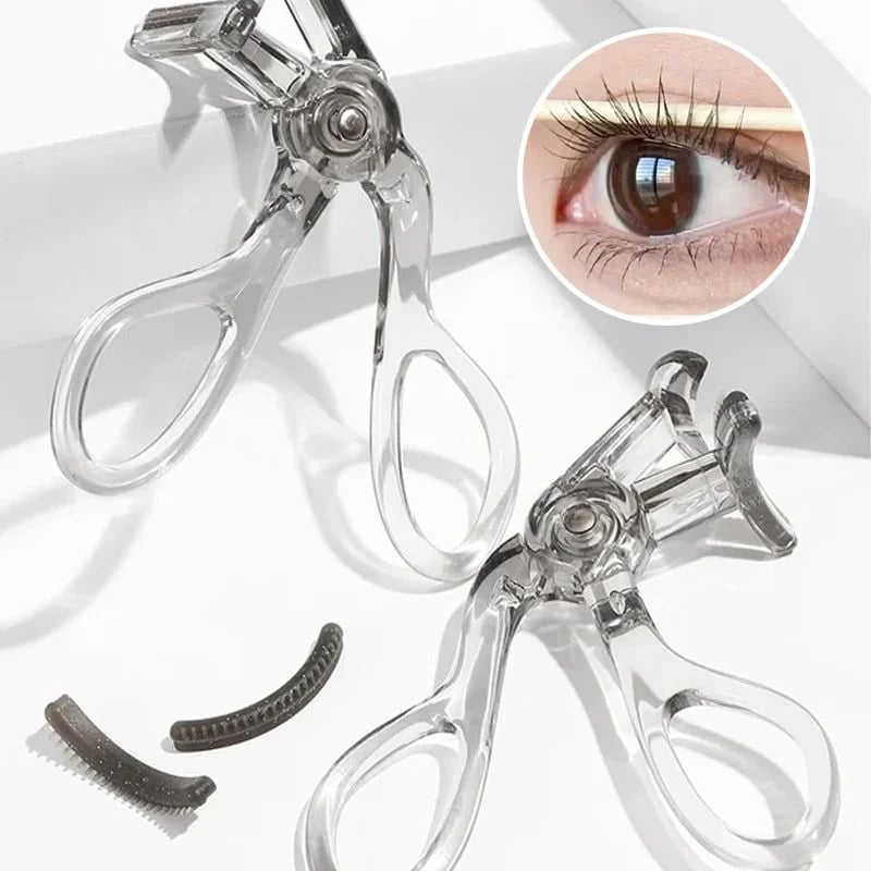 Wide-angle and precision eyelash curlers with built-in comb