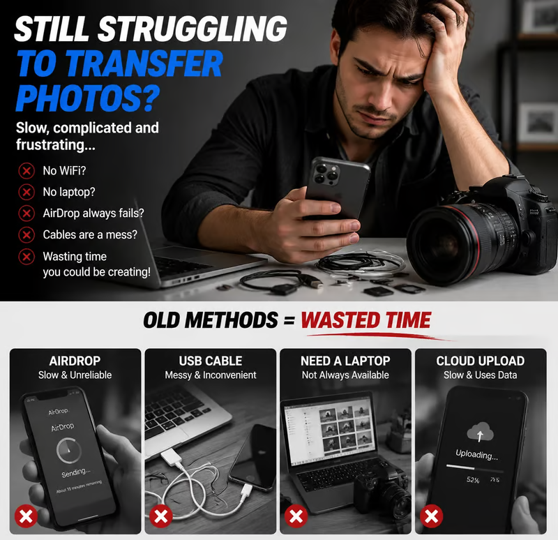Photo transfer challenges compared across devices