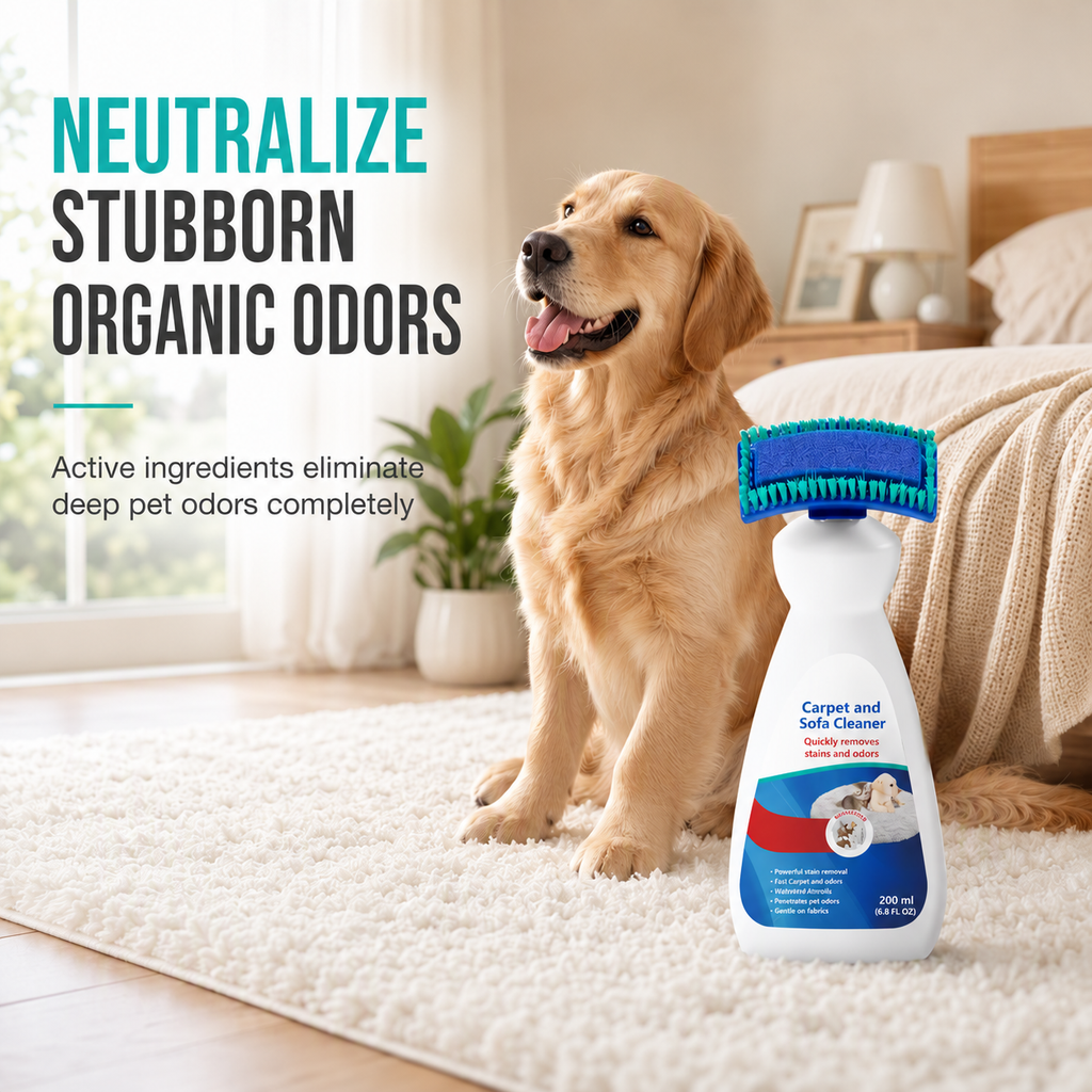 Waterless Carpet and Fabric Cleaner with Brush
