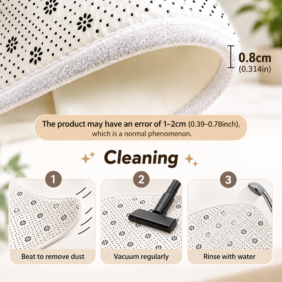 Cat-Shaped Fluffy Floor Mat Non-Slip Bath Rug