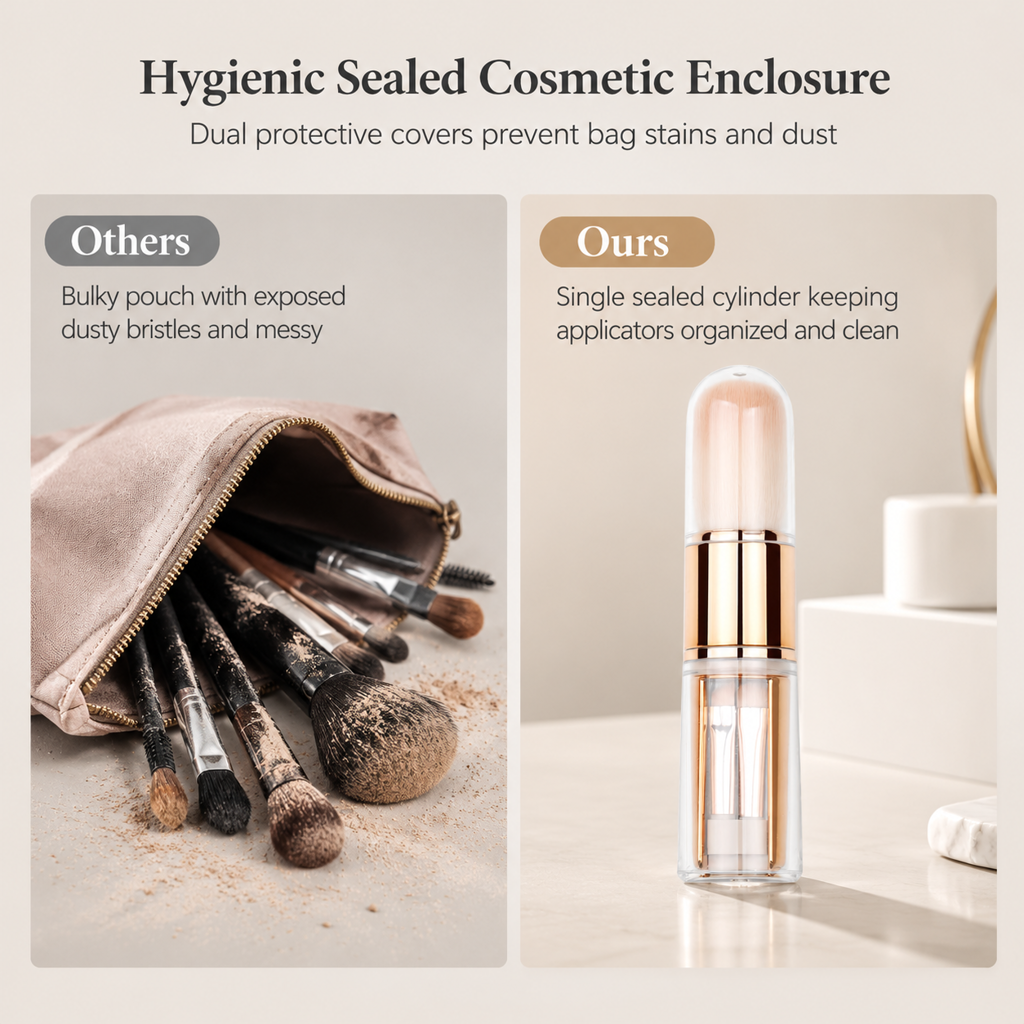 6-in-1 Portable Makeup Brush Set