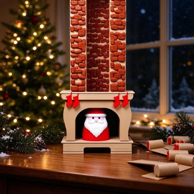 Santa at bottom of chimney countdown