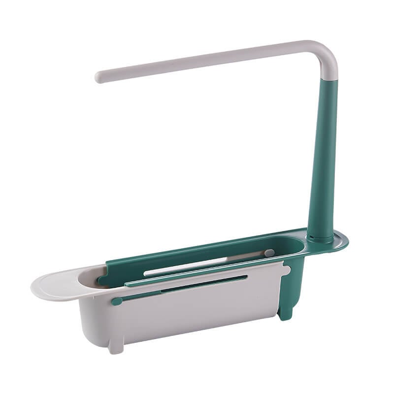 📢📢43% OFF & In Stock⏰ Updated Telescopic Sink Storage Rack – Adjustable Fit, Ventilated Drain & Towel Bar – Keep Your Sink Clean & Tidy ✨